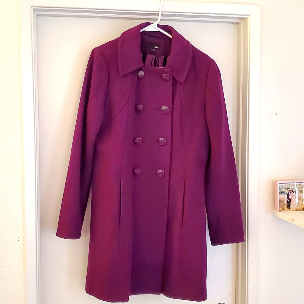 H&M Purple Peacoat